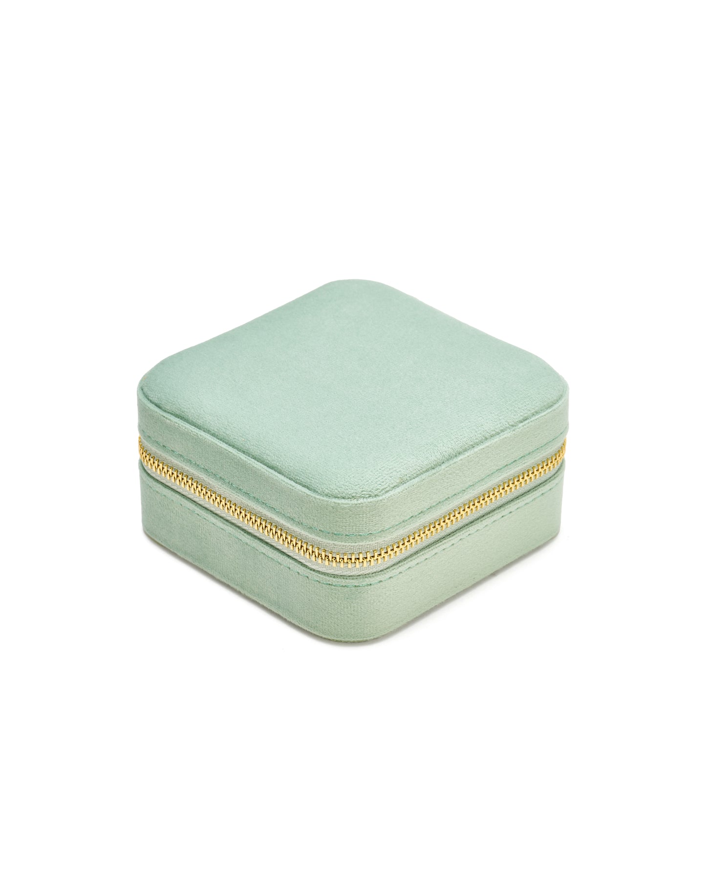 VELVET JEWELRY BOX col. lime cream, directly orderable - 5 pieces