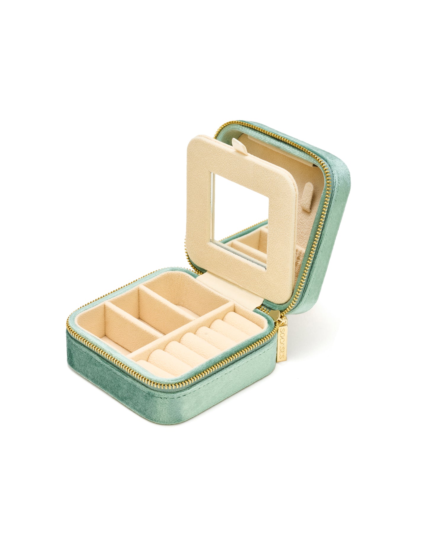 VELVET JEWELRY BOX col. limpet shell, directly orderable - 5 pieces