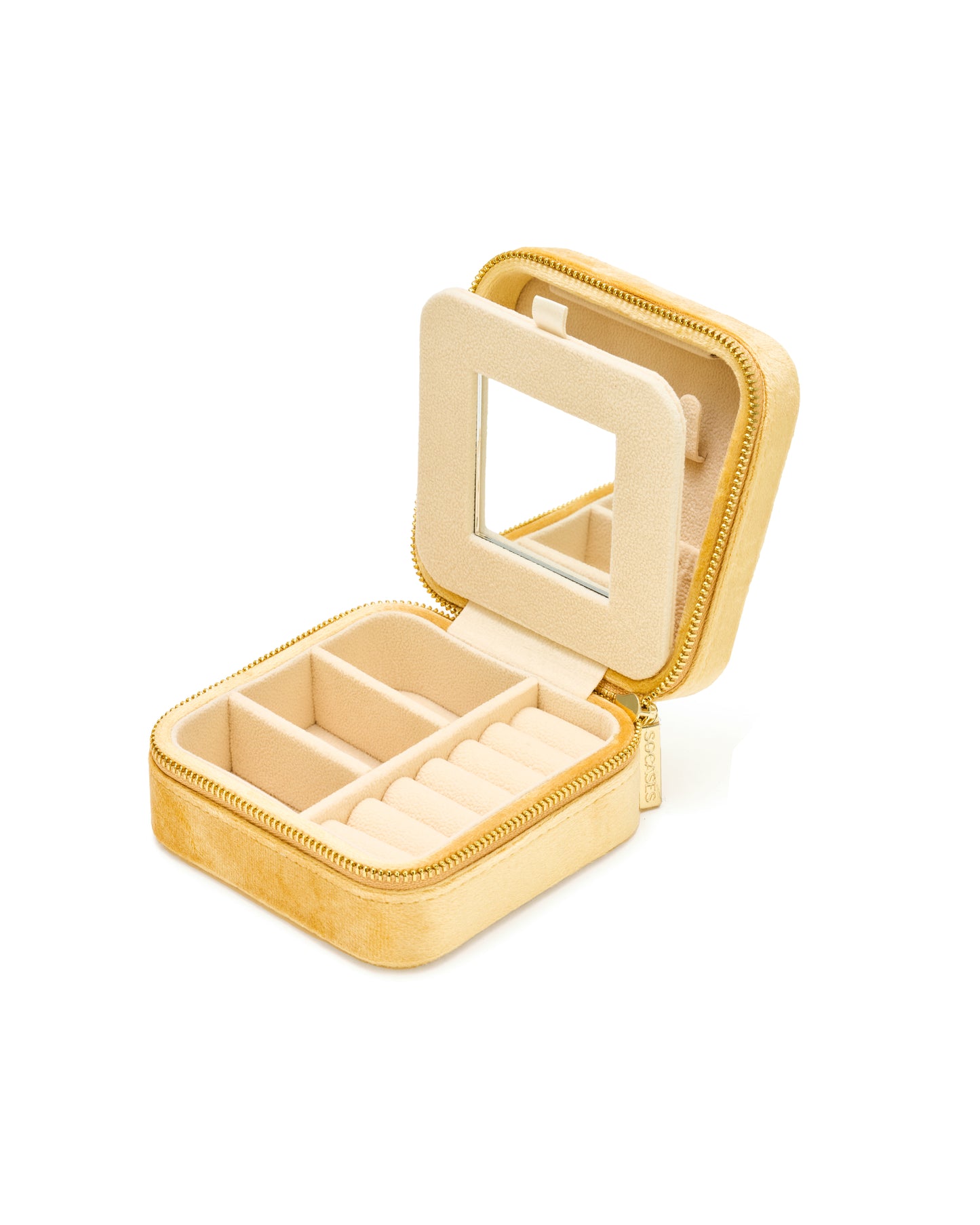 VELVET JEWELRY BOX col. marigold, directly orderable - 5 pieces