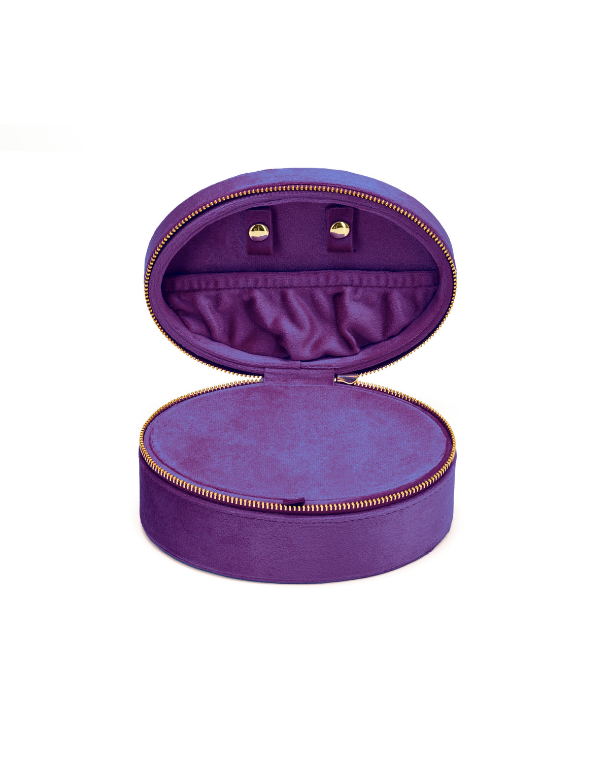 Samt Schmuckkästchen OVAL col. acai (Set aus 5) - Reise Schmuckkästchen