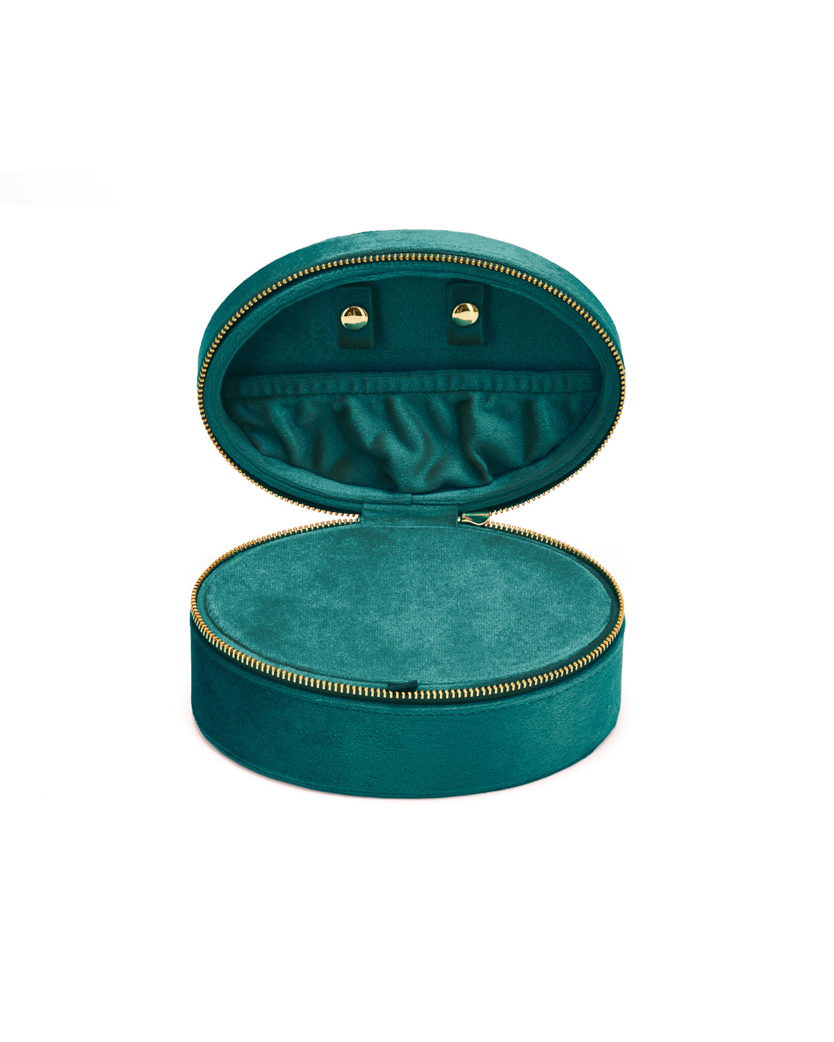 Samt Schmuckkästchen OVAL col. emerald (Set aus 5) - Reise Schmuckkästchen