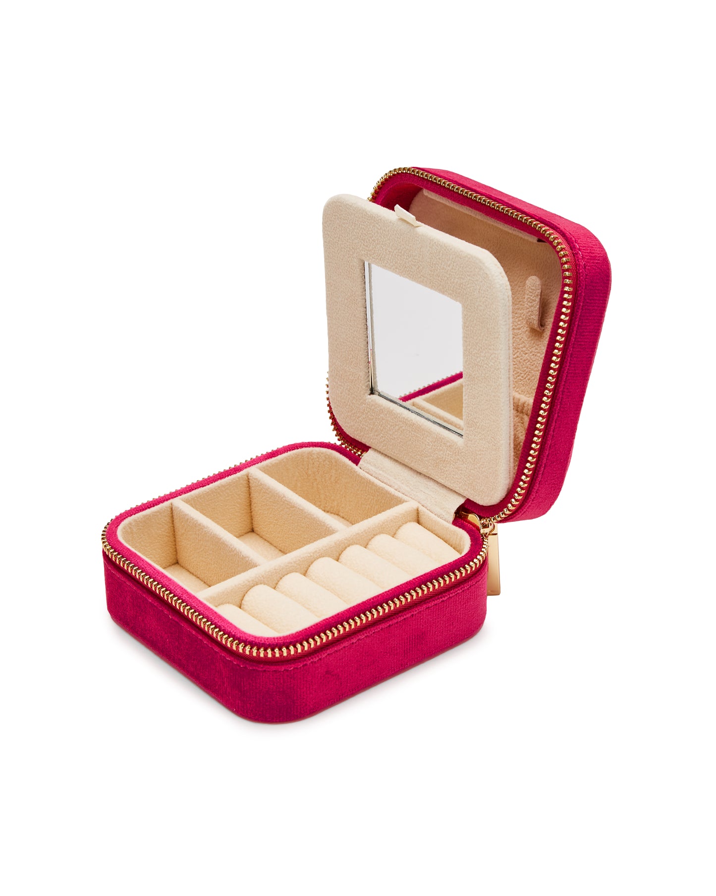 VELVET JEWELRY BOX col. framboise, directly orderable - Pack of 5 – Ready to Order