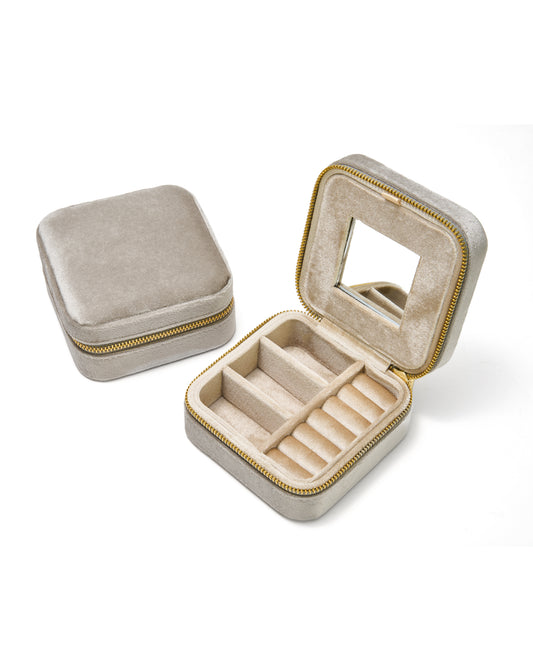 VELVET JEWELRY BOX col. champagne duo, directly orderable - 5 pieces