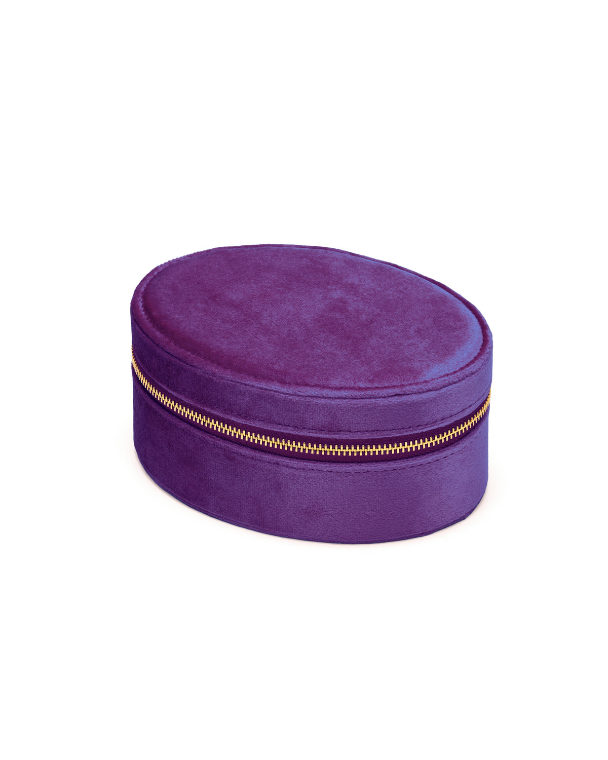 Samt Schmuckkästchen OVAL col. acai (Set aus 5) - Reise Schmuckkästchen