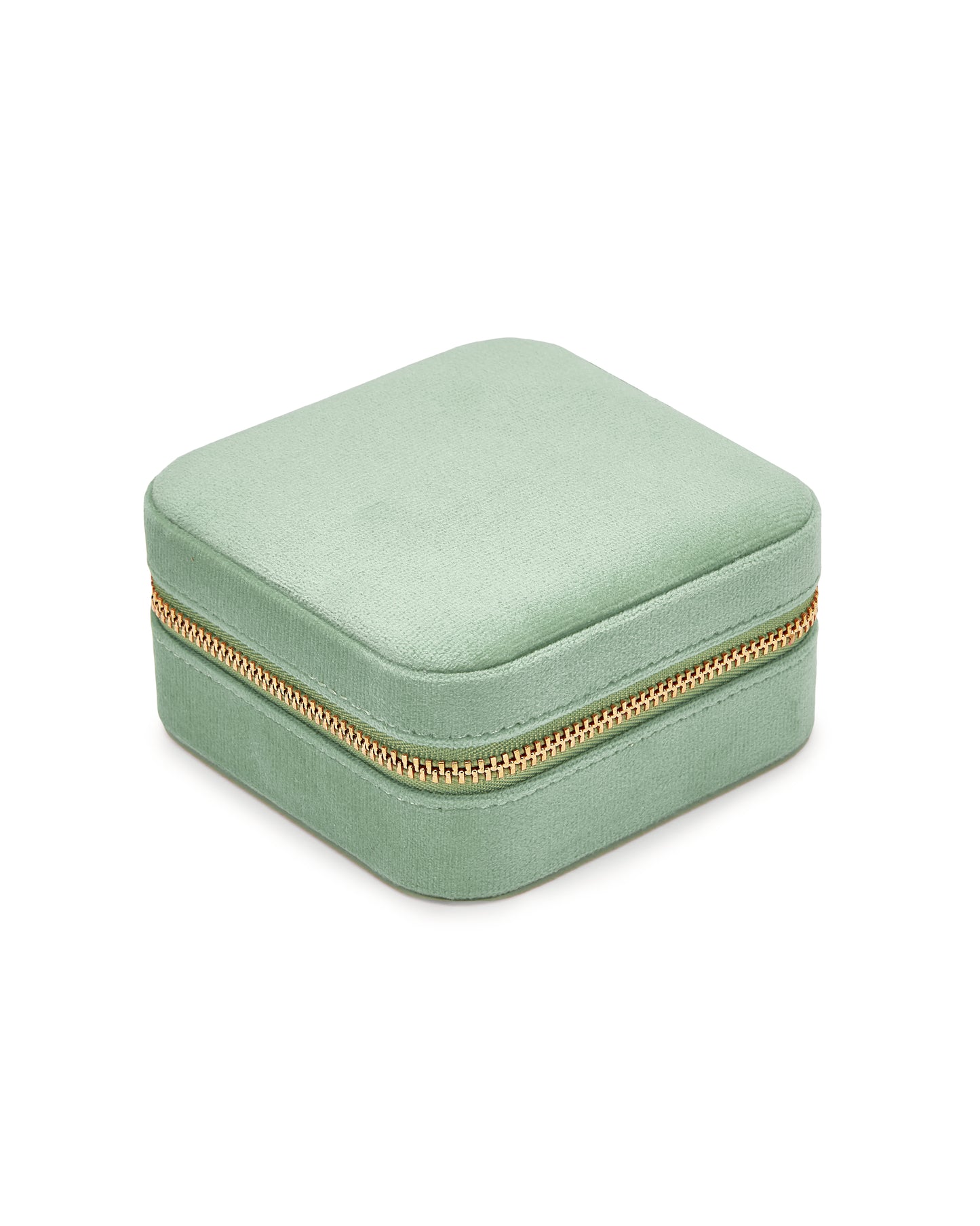 VELVET JEWELRY BOX col. pastel green, directly orderable - 5 pieces