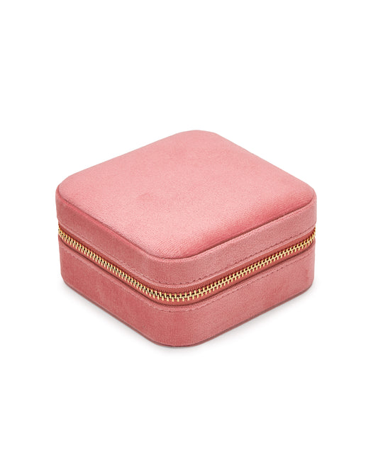 VELVET JEWELRY BOX col. pink, directly orderable - 5 pieces