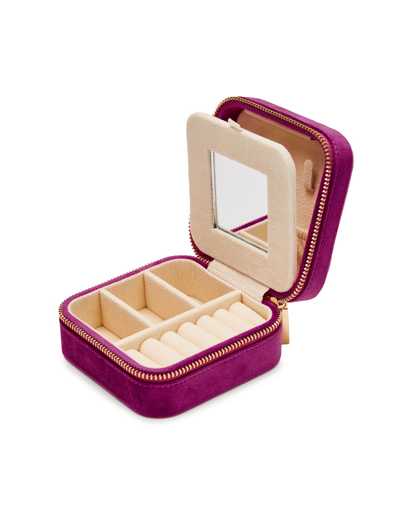 VELVET JEWELRY BOX col. wild berry, directly orderable - 5 pieces
