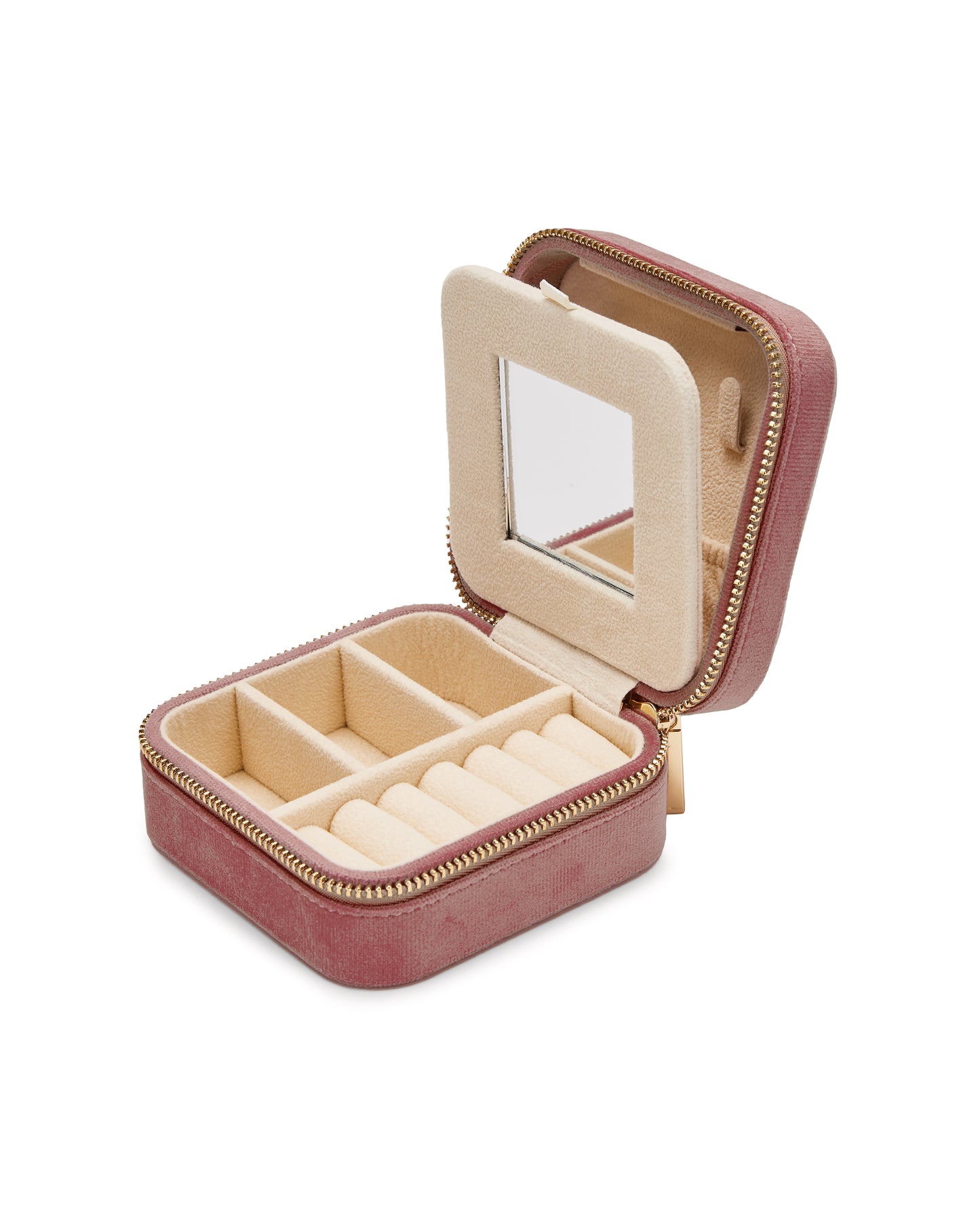 VELVET JEWELRY BOX col. terracotta, directly orderable - 5 pieces