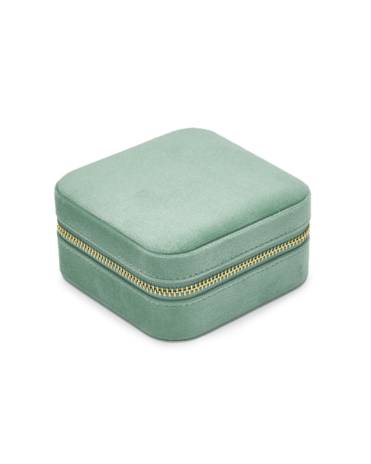 VELVET JEWELRY BOX col. french green, directly orderable - 5 pieces